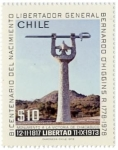 Stamps Chile -  Bicentenario del Nacimiento de Bernardo Ohiggins 