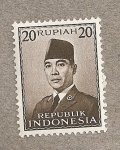 Stamps Indonesia -  Presidente Sukarno
