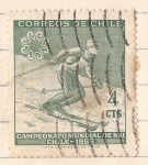 Stamps Chile -  Campeonato Mundial de Ski - Chile 1966