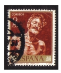 Stamps Spain -  (1859) Pintores Mariano Fortuny Marsal. (Viejo desnudo al sol)