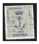 Stamps Spain -  (1737) Semana naval  Barcelona 1966