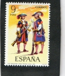 Stamps Spain -  2171- MOSQUETEROS DE LOS TERCIOS MORADOS VIEJOS 1694.
