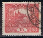 Stamps Czechoslovakia -  Scott  44  Hradcany en Praga (3)