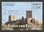 Stamps Spain -  Castillo en Lorca