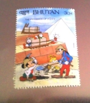 Stamps Bhutan -  Disney maravillas del mundo antiguo