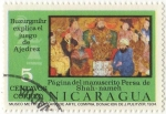 Stamps Nicaragua -  Buzurgmihr explica el juego de Ajedrez