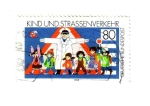 Stamps Germany -  kind und strassenverkehr