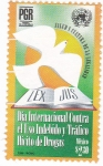 Stamps Mexico -  Dia internacional contra el uso indebido trafico ilicito de drogas