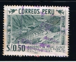 Stamps Peru -  Andenes de Pisac.  Cusco    Sistema Incaico para el cultivo de maiz.