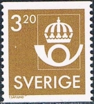 Stamps Sweden -  SERIE BÁSICA. CORNETA DE POSTAS