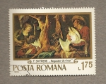 Stamps Romania -  Cuadro de F. Snyders