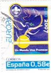 Stamps Spain -  centenario del movimiento scout- un mundo una promesa