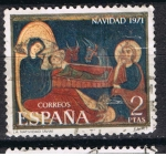 Stamps Spain -  Edifil  2061  Navidad´71  Fragmento del altar de Avila. 