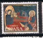 Stamps Spain -  Edifil  2061  Navidad´71  Fragmento del altar de Avila. 