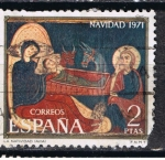 Stamps Spain -  Edifil  2061  Navidad´71  Fragmento del altar de Avila. 