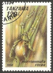 Stamps Tanzania -  micrommata rosea