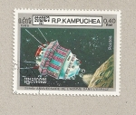 Stamps Cambodia -  25 aniv del hombre en el espacio