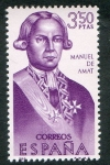 Stamps Spain -  1756-  Forjadores de América. Manuel de Amat y Junyent ( 1704- 1782 ).