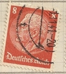 Stamps Germany -  Presidente Hindenburg