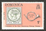 Stamps Dominica -  384 - Centº del primer sello dominicano