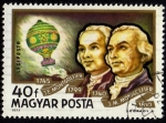Stamps Hungary -  Hermanos Montgolfier