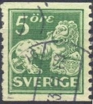 Stamps Sweden -  Standing lion