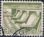 Stamps Switzerland -  TÉCNICAS Y PAISAJE 1949. CENTRAL HIDROELÉCTRICA EN VERBOIS. Y&T Nº 487