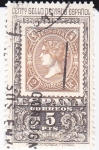 Stamps Spain -  centenario del primer sello dentado     (E)
