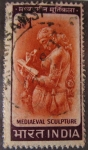 Stamps : Asia : India :  escultura medieval