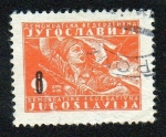 Stamps Yugoslavia -  Partisana y bandera