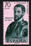 Stamps Spain -  Forjadores de América - Hernando de Soto