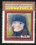 Stamps Venezuela -  Bicentenario de la Independencia - Juan Antonio Díaz Argote