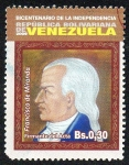 Stamps Venezuela -  Bicentenario de la Independencia - Francisco de Miranda