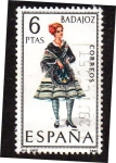 Stamps Spain -  Trajes típicos españoles - Badajoz
