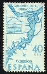 Stamps Spain -  Forjadores de América - Plano de las misiones del Orinoco