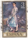 Stamps Spain -  PINTURA- Juan Belmonte (Zuloaga)   (G)