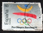 Stamps Spain -  Serie pre-olímpica Barcelona'92 - Logotipo