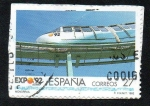Stamps Spain -  EXPO 92 - Monorrail