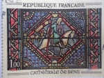 Stamps Europe - France -  Vitral - Catedral de Sens. VIII Centenario de la Catedral de Sens.