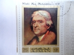 Stamps United Arab Emirates -  Pintura-Ajman - THOMAS JEFFERSON- por Rembrandt Peale 