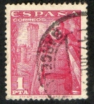 Stamps Spain -  1032- General Franco y Castillo de la Mota.