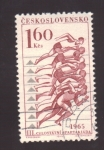 Stamps Czechoslovakia -  III Juegos deportivos nacionales