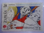 Stamps Spain -  COMPOSTELA 93, del pintor: Isaac  Díaz  Pardo. Ed: 3256