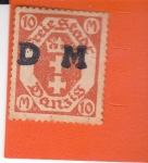 Stamps Poland -  Ciudad Libre de DANZIG - escudo