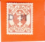Stamps Poland -  Ciudad Libre de DANZIG - escudo