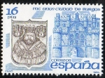 Stamps Spain -  2742- MC aniversario de la ciudad de Burgos. Arco de Santa María y escudo primitivo de Burgos.