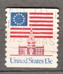 Stamps United States -  Bandera