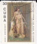 Stamps Cuba -  Obras de Arte del Museo Nacional-Retrato de Sarah Bernhardt