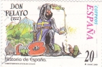 Stamps Spain -  Historia de España  -DON PELAYO (722)       (J)