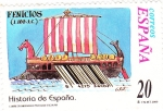 Stamps Spain -  Historia de España  -LOS FENICIOS (1100 a.c.)        (J)